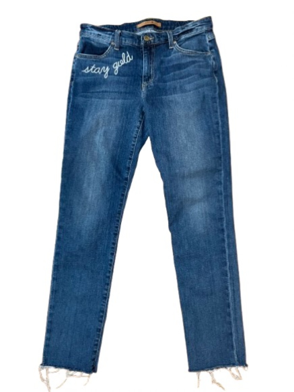 Joe’s The Smith Mid Rise Straight Ankle Jeans - Stay Gold Embroidery Size 26